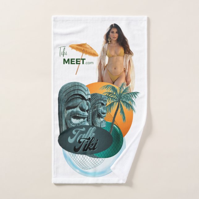 Sexy Beach Woman Talk Tiki Handtuch (Handtuch)
