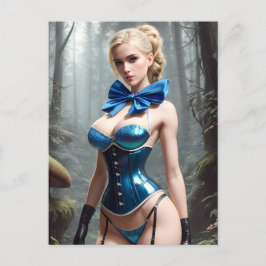 Sexy Blue Lingerie Postkarte