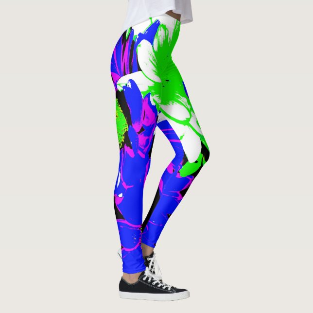 Sexy Blumen-Leggings "Sommer-Spaß " der Frauen Leggings (Rechts)