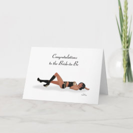 Sexy Brünett Pinup Girl Junggeselinnen-Abschied Ca Karte