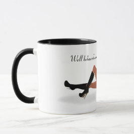 Sexy Brünett Pinup Girl Schlafen Kaffee Tasse