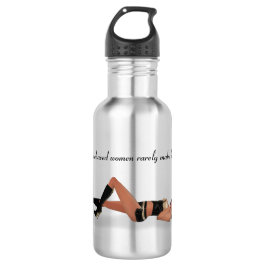 Sexy Brünett Pinup Girl Schlafen Wasser Flasche Edelstahlflasche
