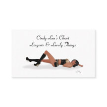 Sexy Brünett Pinup Girl Sleeping Business Cards