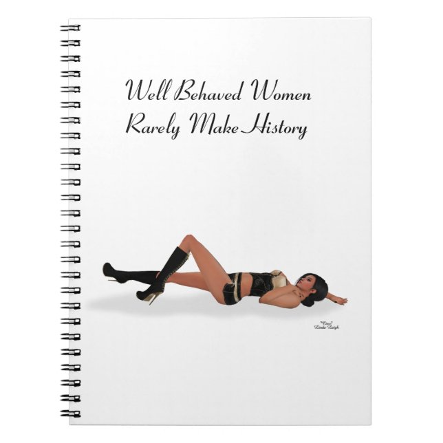Sexy Brünett Pinup Girl Sleeping Spiral Notebook Notizblock (Vorderseite)
