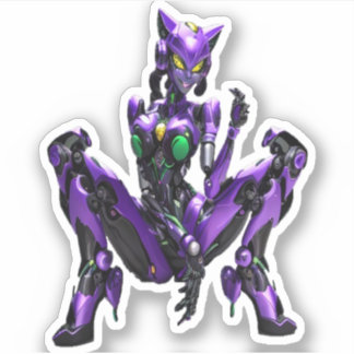 Sexy evangelion catgirl android aufkleber