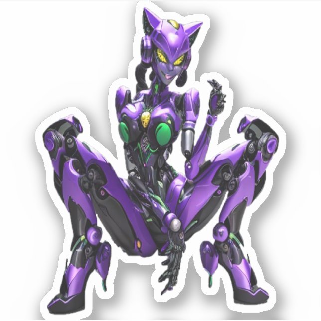 Sexy evangelion catgirl android aufkleber (Vorderseite)