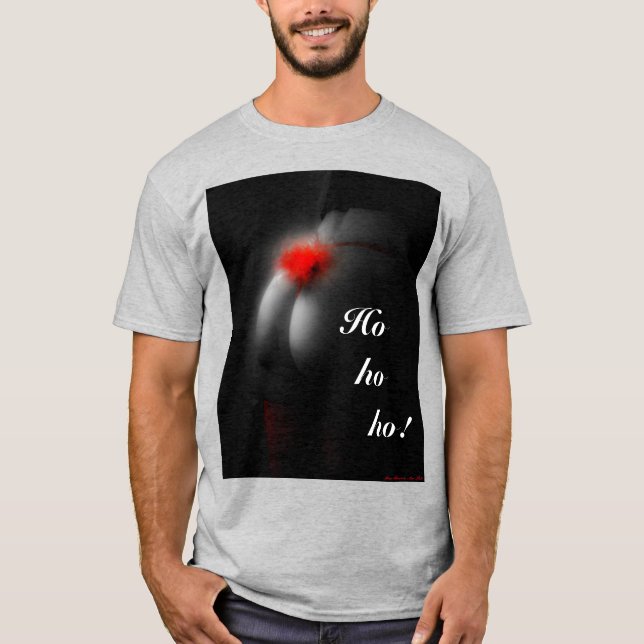 Sexy Glamour Babe Christmas Joke Mens Gray T - Shi T-Shirt (Vorderseite)