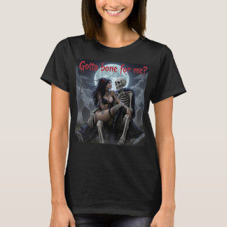 Sexy Halloween T-Shirt - "Hast du einen Knochen fü