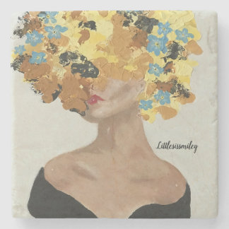 Sexy Head of Blume Steinuntersetzer