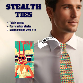 Sexy Lady in Weißer Stealth-Krawatte Krawatte