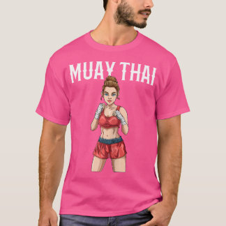 Sexy Muay Thai Frau Thai Boxen und Kickboxing T-Shirt
