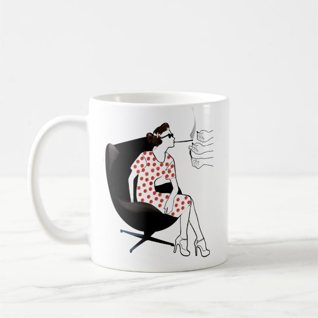 Sexy nervöse Mädchen-Chef-Tasse Kaffeetasse (Links)