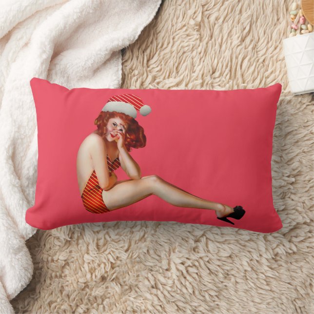 SEXY PINUP CHRISTMAS LUMBAR PILLOW LENDENKISSEN (Decke)
