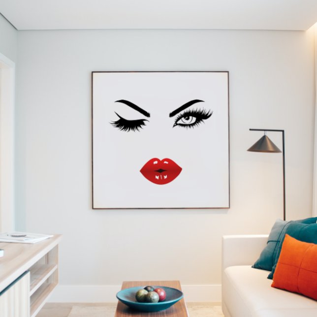 Sexy Pop Art Red Lips II Poster (Von Creator hochgeladen)