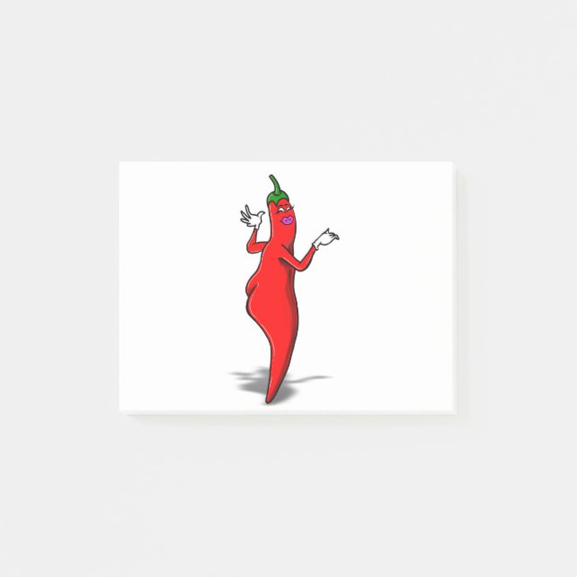 Sexy Red Hot Chili Paprikaschoten Post-it Klebezettel (Vorderseite)