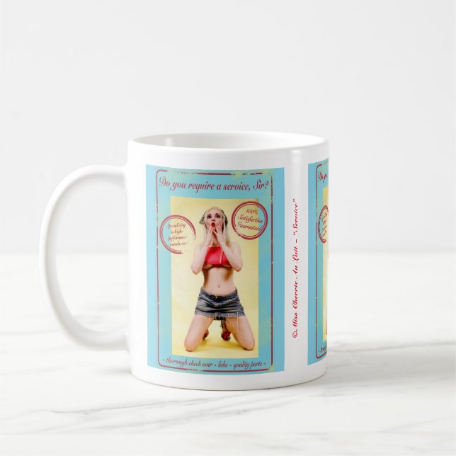 Sexy Retro Pinup Girl Garage Man Cave Tasse (Links)
