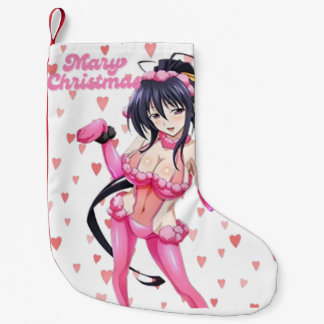 Sexy Santa Frohe Weihnachten Pinkes Herz Anime-Div Kleiner Weihnachtsstrumpf