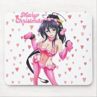 Sexy Santa Frohe Weihnachten Pinkes Herz Anime Div Mousepad