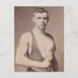 Sexy Vintag Weightlifter Postkarte