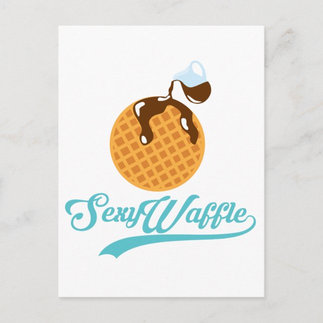 Sexy Waffle Poster Postkarte (Vorderseite)