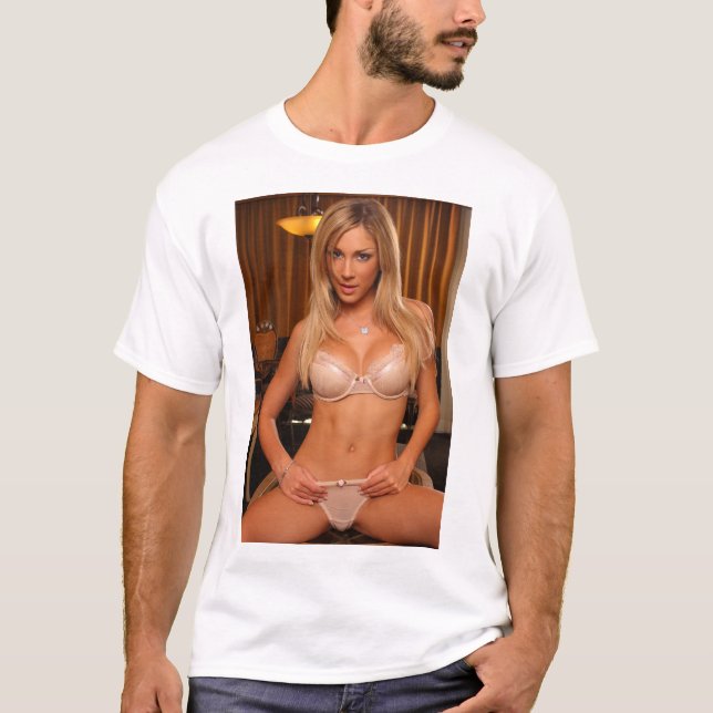 Sexy Wäsche moderner Button-Oben Mädchen T - Shirt (Vorderseite)