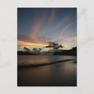 Seychelle Island Sonnenuntergang Postkarte