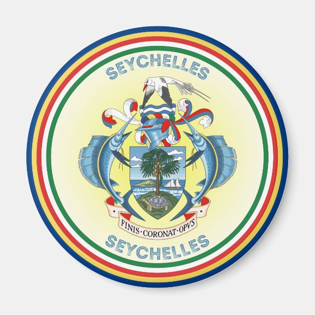 Seychellen-Erbe-Emblem Magnet (Vorne)