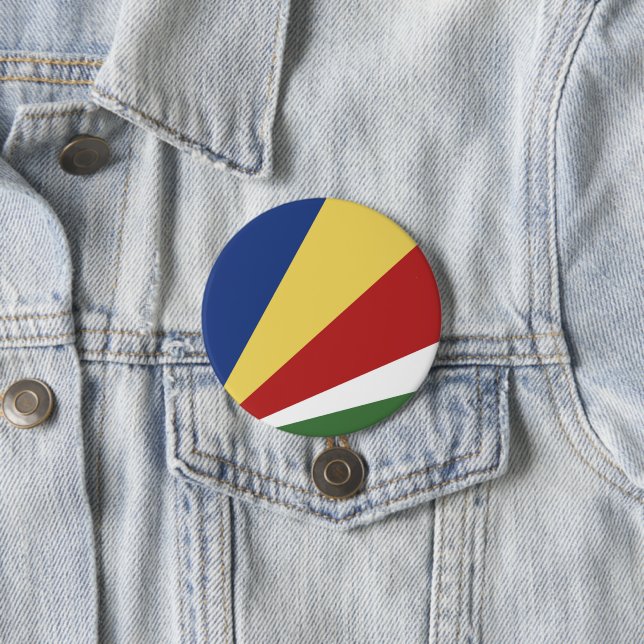 Seychellen-Flagge Button (Beispiel)