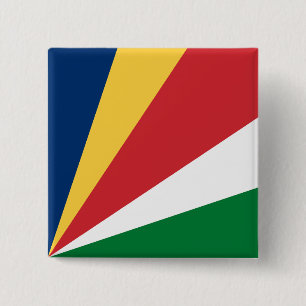 Seychellen-Flagge Button