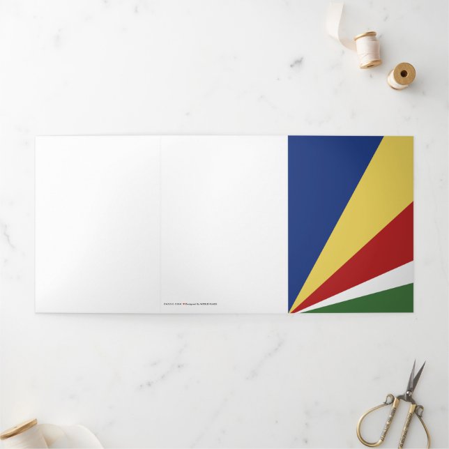 Seychellen-Flagge Dreifach Gefaltete Karte (Außenbereich)