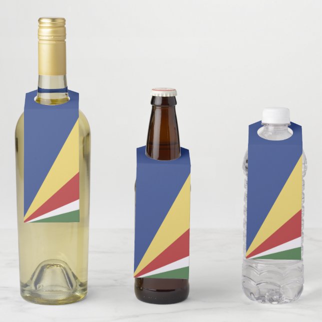 Seychellen-Flagge Flaschenanhänger (Beispiel)