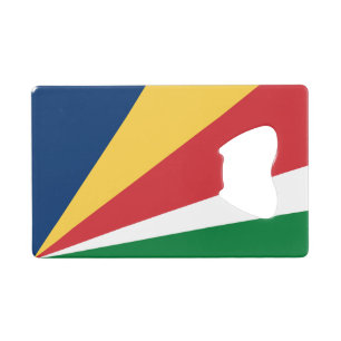 Seychellen-Flagge Geldbeutel Flaschenöffner