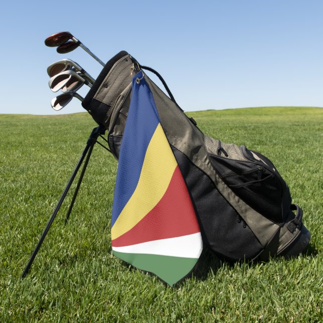 Seychellen-Flagge Golfhandtuch (Gras)