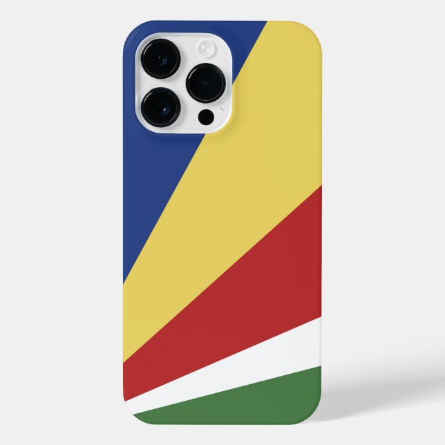 Seychellen-Flagge iPhone 14 Pro Max Hülle (Rückseite)