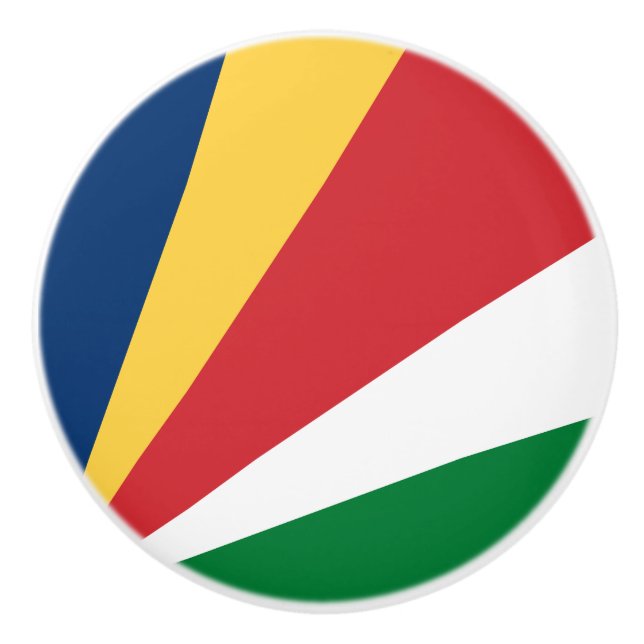 Seychellen-Flagge Keramikknauf (Vorderseite)