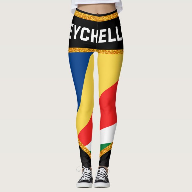Seychellen-Flagge Leggings (Vorderseite)