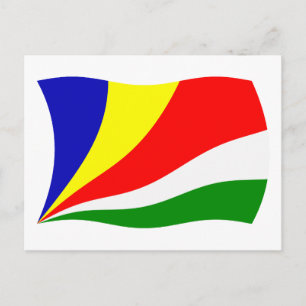 Seychellen Flagge Postkarte