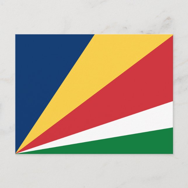 Seychellen-Flagge Postkarte (Vorderseite)