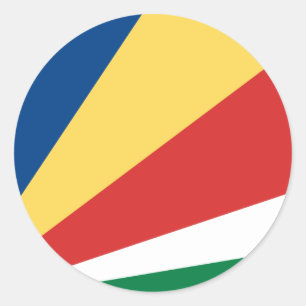 Seychellen-Flagge Runder Aufkleber