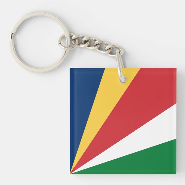 Seychellen-Flagge Schlüsselanhänger (Vorderseite)