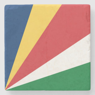 Seychellen-Flagge Steinuntersetzer