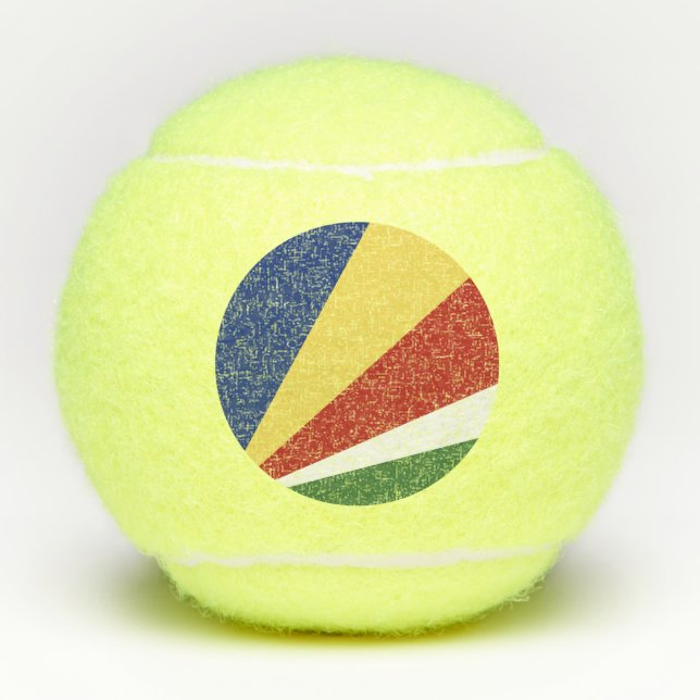Seychellen-Flagge Tennisbälle (Vorderseite)