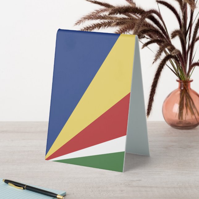 Seychellen-Flagge Tischaufsteller (In Situ (Tisch))