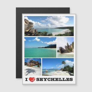 Seychellen - I Liebe - Magnetkarte