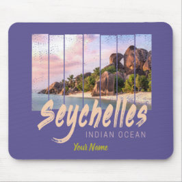 Seychellen Indischer Ozean Vintager Sonnenuntergan Mousepad