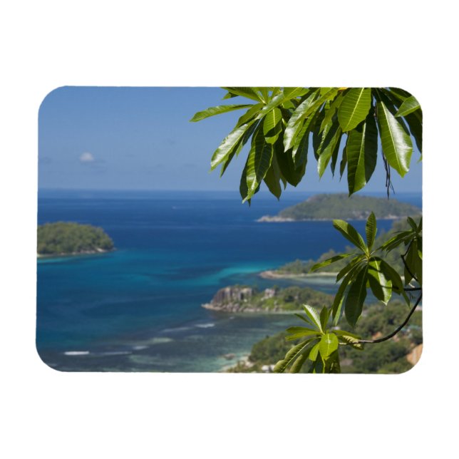 Seychellen, Insel Mahe. Western Küste Magnet (Horizontal)