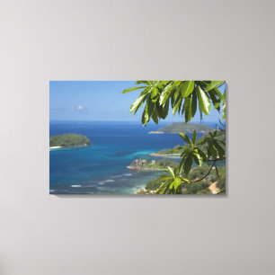 Seychellen, Insel Mahe. Westküste von Leinwanddruck