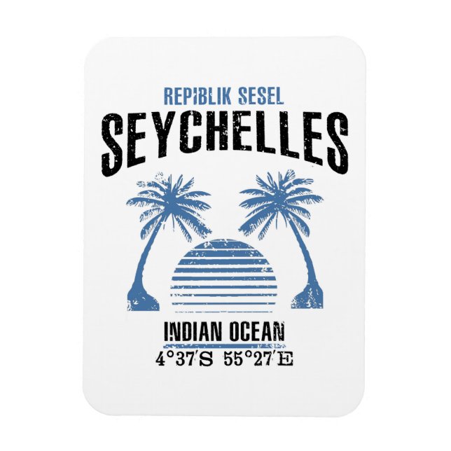 Seychellen Magnet (Vertikal)