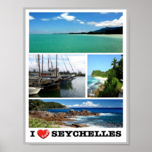 Seychellen - Mahé - I Liebe - Poster