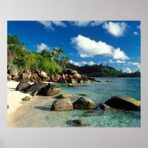 Seychellen, Mahe-Insel, Anse Royale Beach. 3 Poster